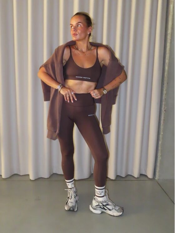Magda Matyja Magda Matyja Legginsy DAILY LEGGINS Brązowy Active Fit