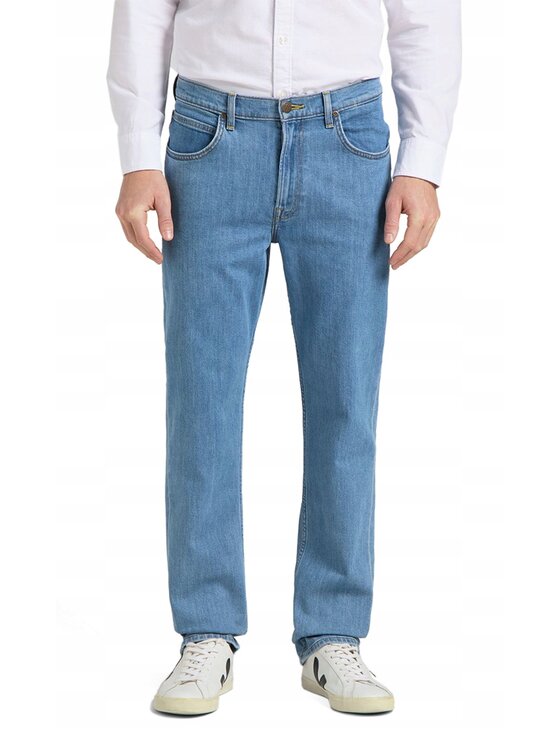 Lee Lee Jeansy Brooklyn Straight Niebieski Regular Fit