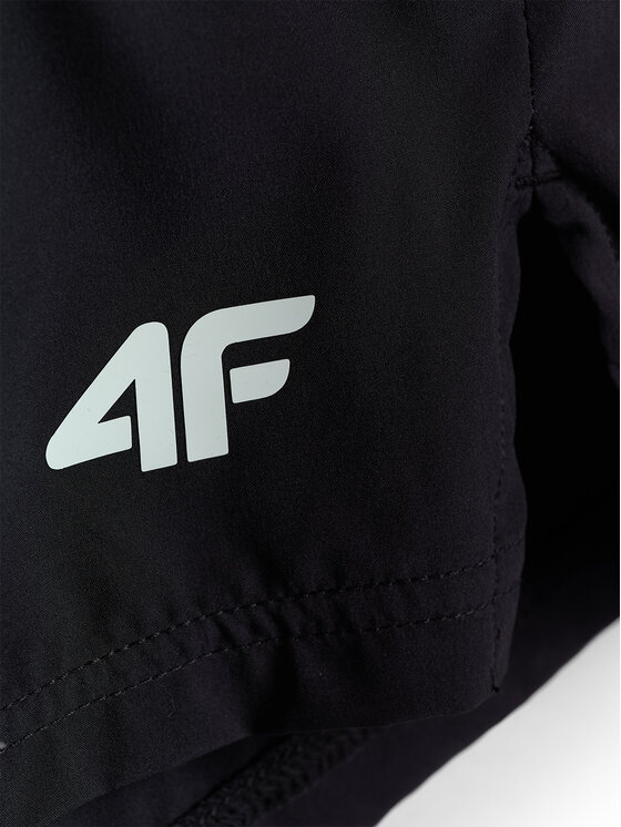 4F 4F Szorty sportowe SERVE & SMASH Czarny Regular Fit