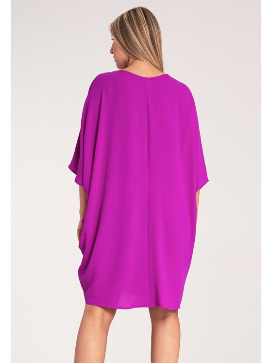 FIGL FIGL Sukienka koktajlowa M1127 Fioletowy Loose Fit