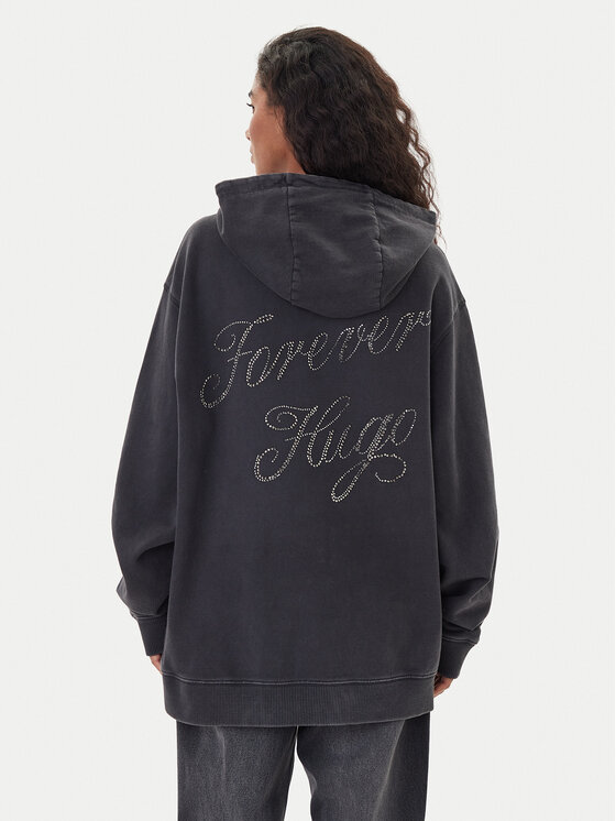 HUGO HUGO Mikina Dejandra 50547955 Sivá Oversize