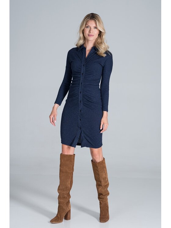 FIGL FIGLFIGL Vestito M824 Blu scuro Slim Fit