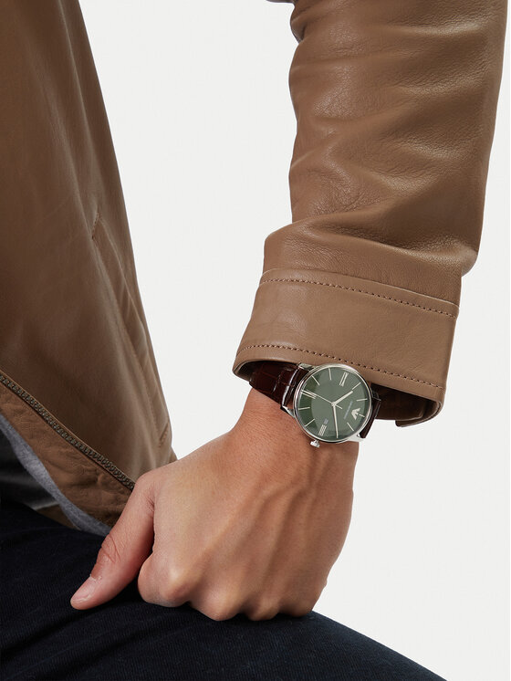 Emporio Armani Emporio Armani Pulkstenis Minimalist AR11672 Brūns