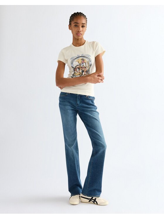 Wrangler Wrangler T-Shirt SHRUNKEN BAND TEE Biały Slim Fit