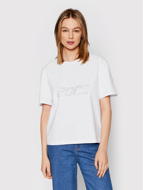 2005 2005 Tričko Unisex Signature Tee Biela Relaxed Fit