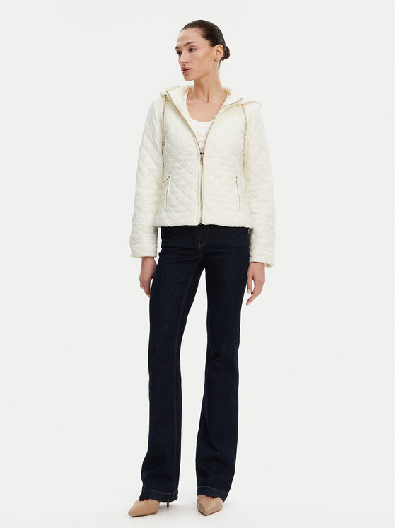 Fracomina Fracomina Átmeneti kabát FR25SC3001O42301 Ekru Slim Fit