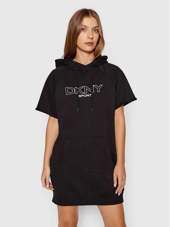 DKNY Sport Rochie tricotată DP1D4601 Negru Regular Fit