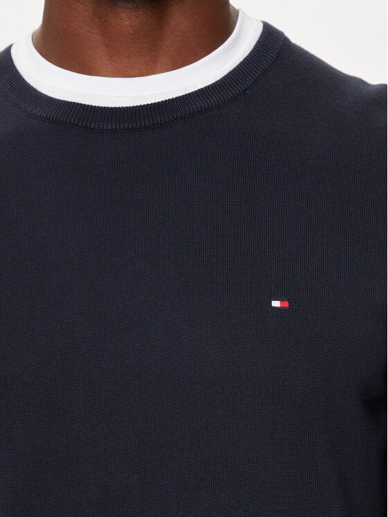 Tommy Hilfiger Tommy Hilfiger Svetr MW0MW14748 Tmavomodrá Regular Fit