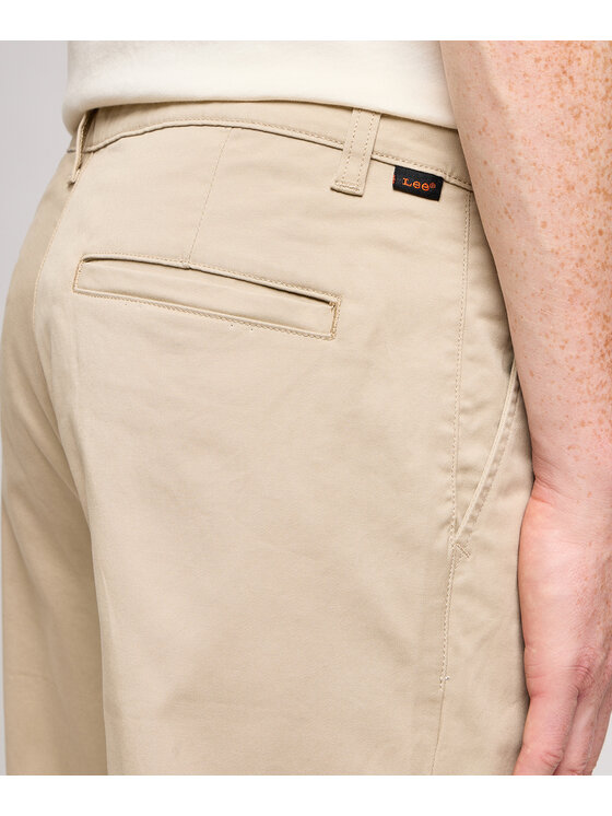 Lee Lee Spodnie materiałowe Regular Chino Khaki Regular Fit