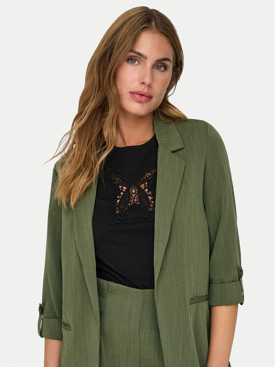 ONLY ONLY Marynarka Marsa 15308084 Zielony Loose Fit