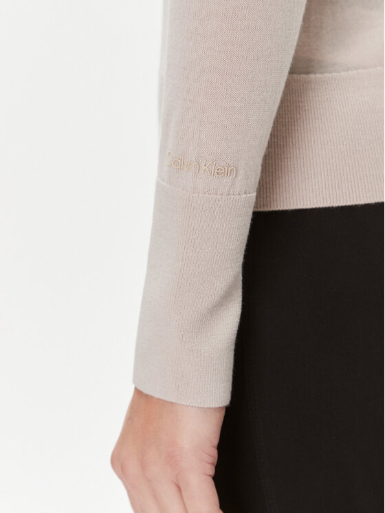 Calvin Klein Calvin Klein Sweter K20K205777 Beżowy Regular Fit