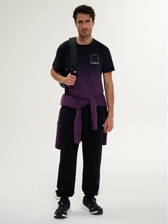 4F 4F T-Shirt WHEEL & WAVE Czarny Relaxed Fit