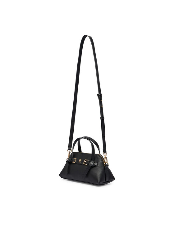 Tommy Hilfiger Tommy Hilfiger Geantă Th Buckle Mini Tote AW0AW19034 Negru