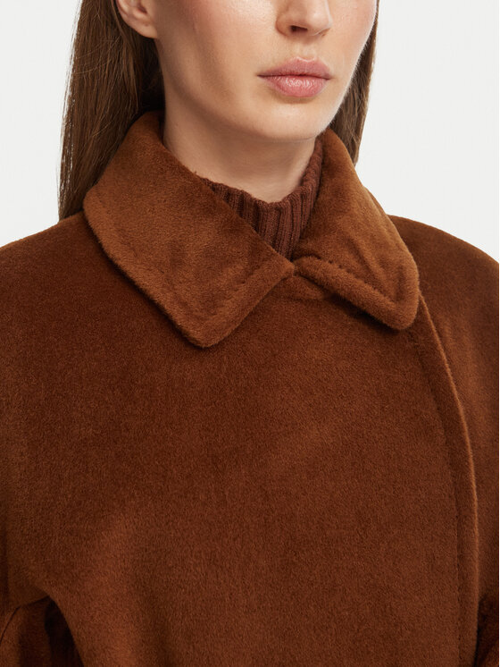 Marella Marella Vlnený kabát 2623016082200 Tmavo hnedá Regular Fit
