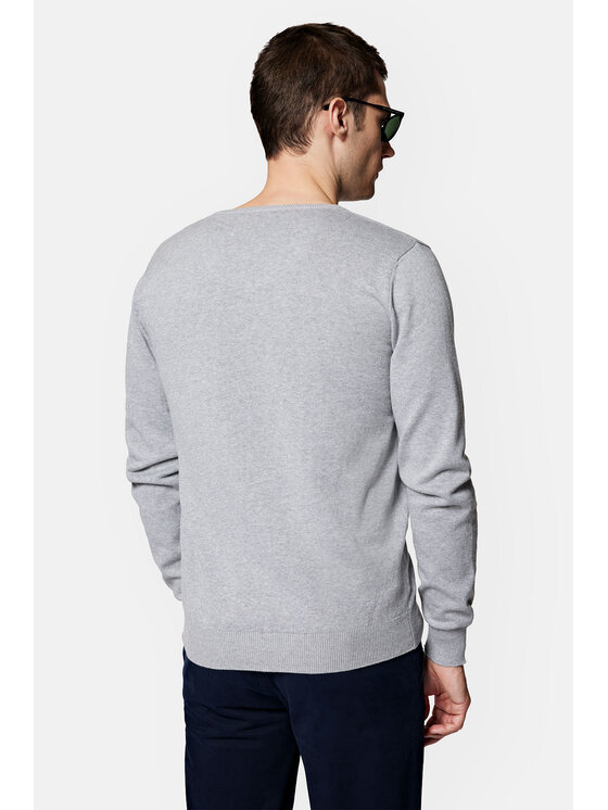 Lancerto Lancerto Sweter Anthony SW073223000056 Szary Regular Fit