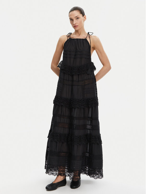 Munthe Munthe Nyári ruha Fuenta 251132225128 Fekete Loose Fit