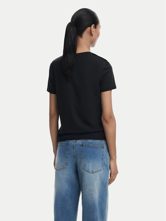 Desigual Desigual Tricou Charly 25WWTK08 Negru Regular Fit