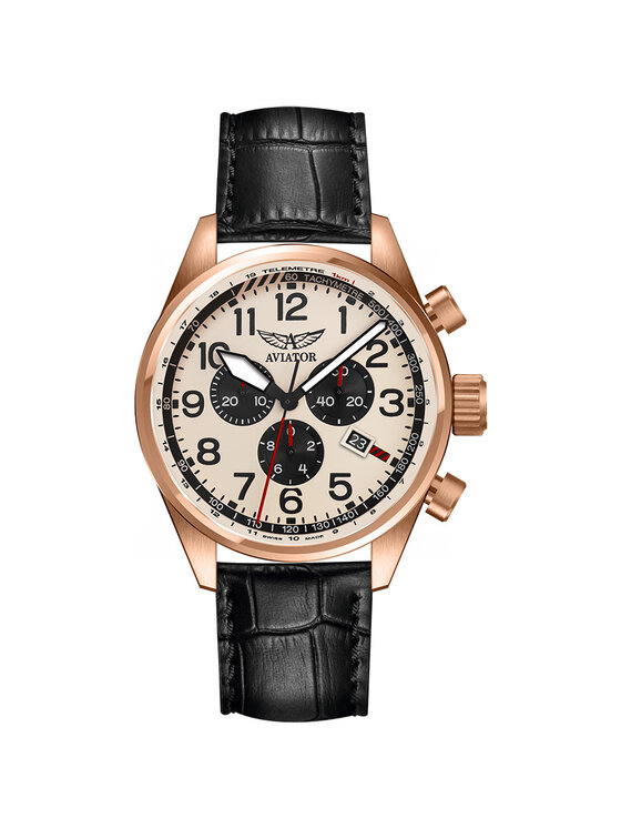 Aviator Aviator Zegarek V.2.25.2.173.4 Czarny