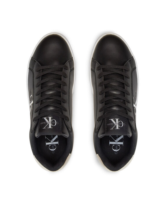Calvin Klein Jeans Calvin Klein Jeans Sneakersy Bold Platf Low Lace Lth Ml Mtl YW0YW01516 Černá