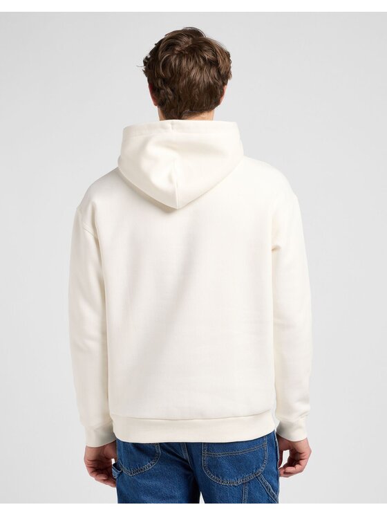 Lee Lee Bluzka WW HOODIE Biały Relaxed Fit
