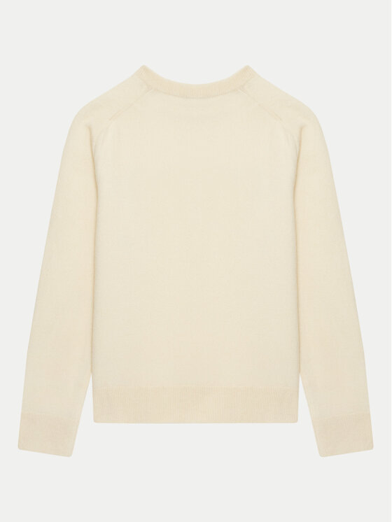 Balmain Balmain Sweter BV9B00-Z2409 Écru Regular Fit