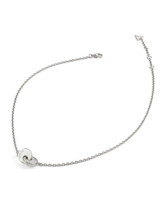Guess Guess Naszyjnik JUBN05219JW Srebrny