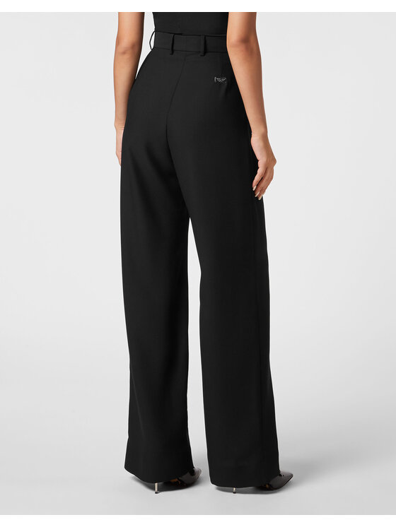 PHILIPP PLEIN PHILIPP PLEIN Spodnie materiałowe 9213 Czarny Regular Fit