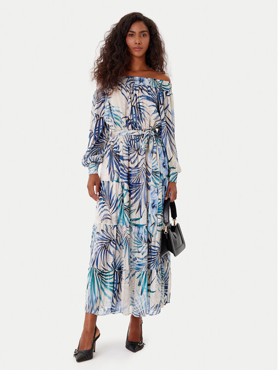 Guess Guess Лятна рокля W5GT16 WH9Z2 Син Regular Fit