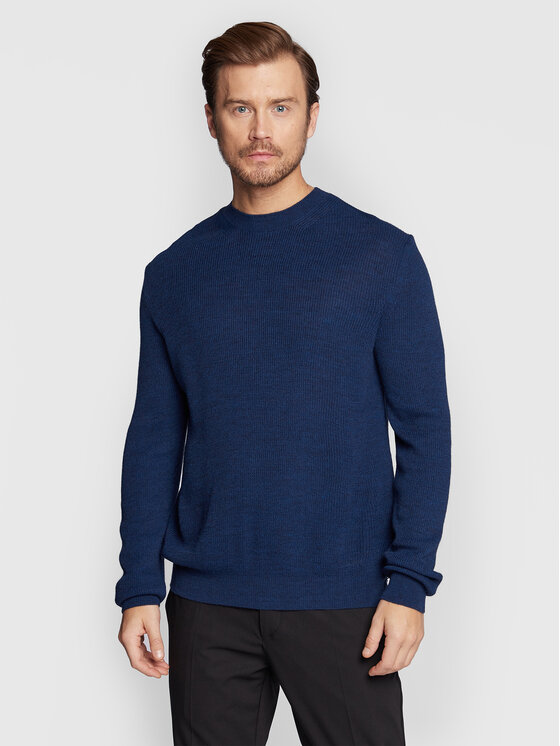 Sisley Pulover 109KS100X Modra Regular Fit