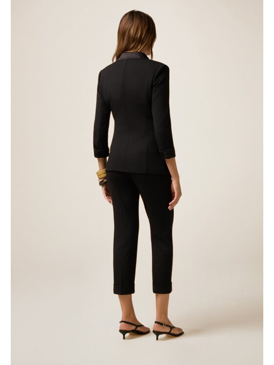 Oltre Oltre Giacca di transizione Q782R004561N033 Nero Slim Fit