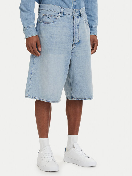 Tommy Jeans Pantaloni scurți de blugi Theo DM0DM23007 Albastru deschis Loose Fit