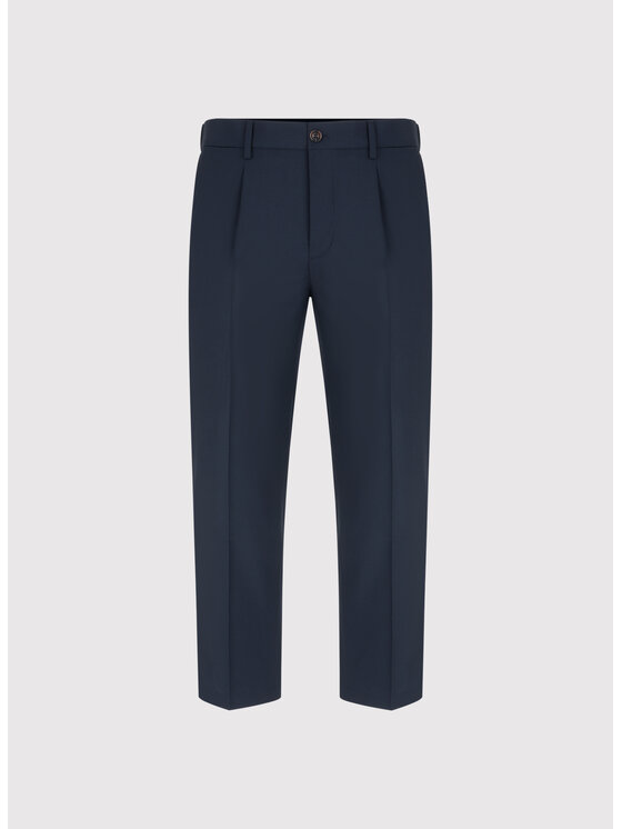 Pako Lorente Pako Lorente Spodnie materiałowe P25SF-WX-013 Granatowy Classic Fit