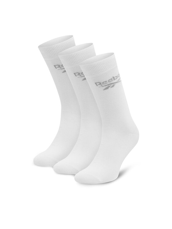 Reebok 3 unisex augsto zeķu pāru komplekts R0367-SS24 (3-pack) Balts