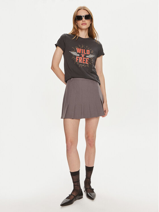 Noisy May Noisy May Мини пола Lina 27032340 Сив Regular Fit