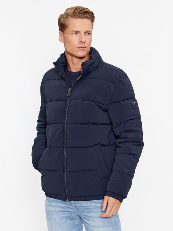 Guess Guess Pūkinė striukė M3BL18 WFOU2 Tamsiai mėlyna Regular Fit