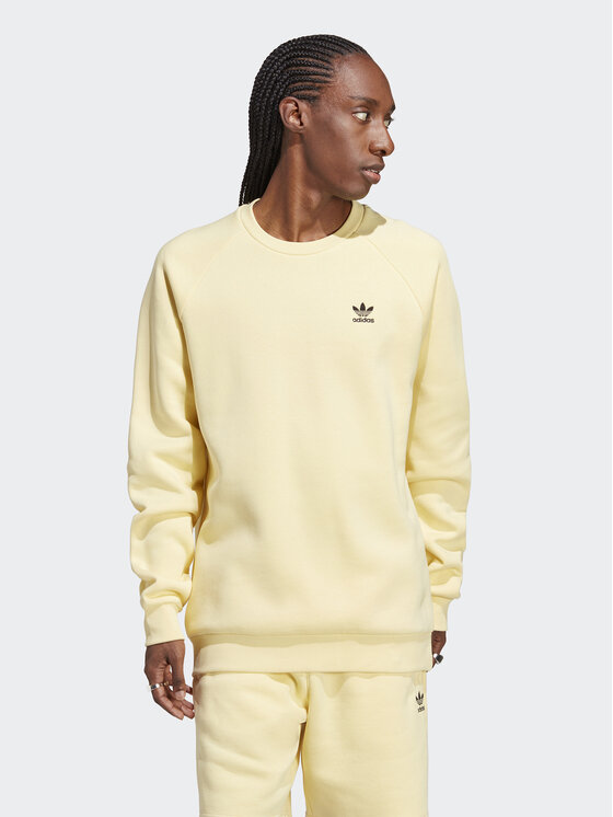 adidas adidas Pulóver Trefoil Essentials Crewneck Sweatshirt IA4830 Sárga Regular Fit