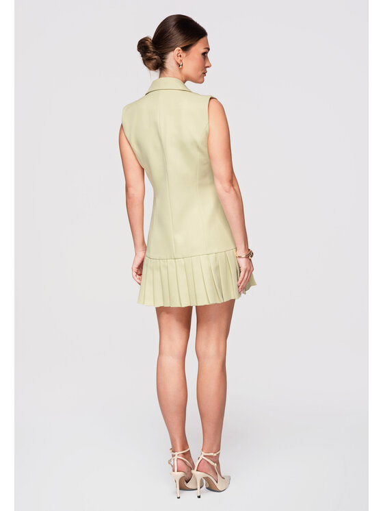Ombre Ombre Sukienka wieczorowa LA-OM-DLR303 Zielony Slim Fit