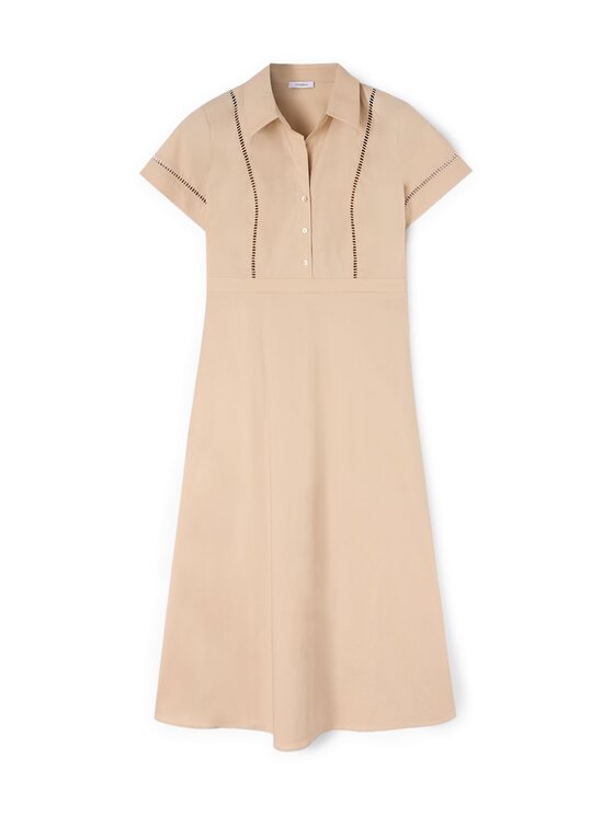 Motivi Motivi Vestito da giorno 7185Q003279N002 Crema Regular Fit