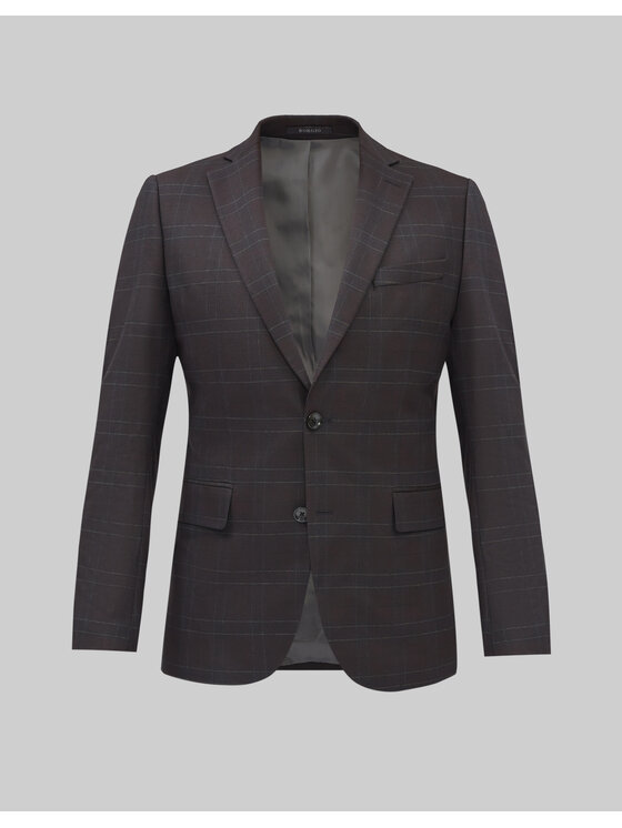 Borgio Borgio Marynarka monreale Bordowy Slim Fit