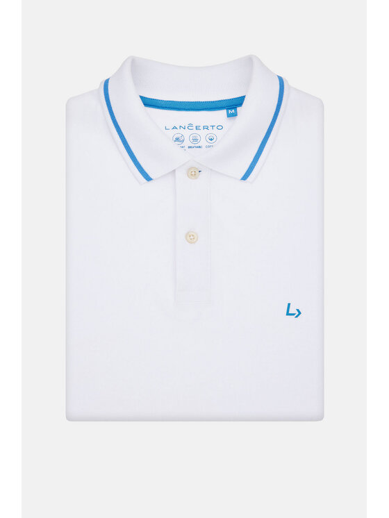 Lancerto Lancerto Polo Morty PO073124000018 Biały Regular Fit