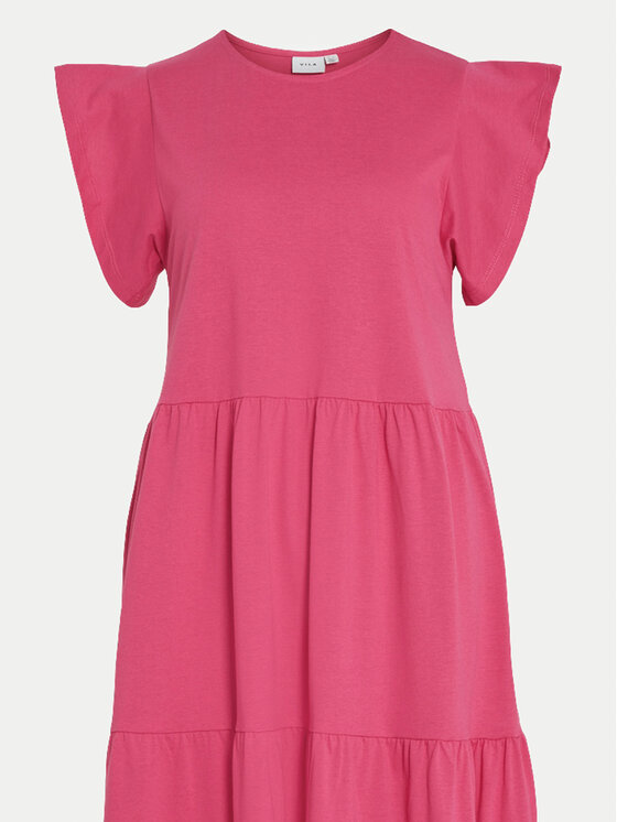 Vila Vila Kleid für den Alltag Summer 14087542 Rosa Loose Fit