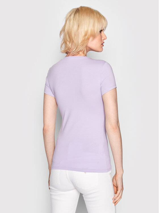 T-shirt W2RI04 J1300 Viola Slim Fit