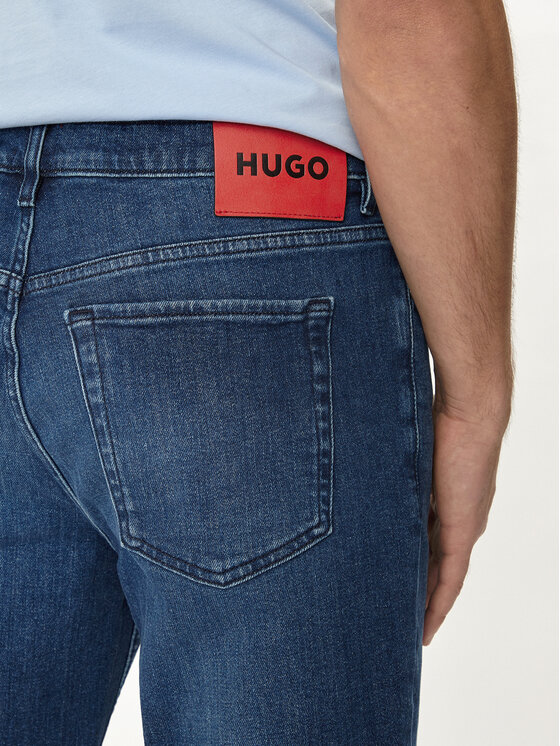 HUGO Hugo Jeansy 634 50511324 Modrá Tapered Fit