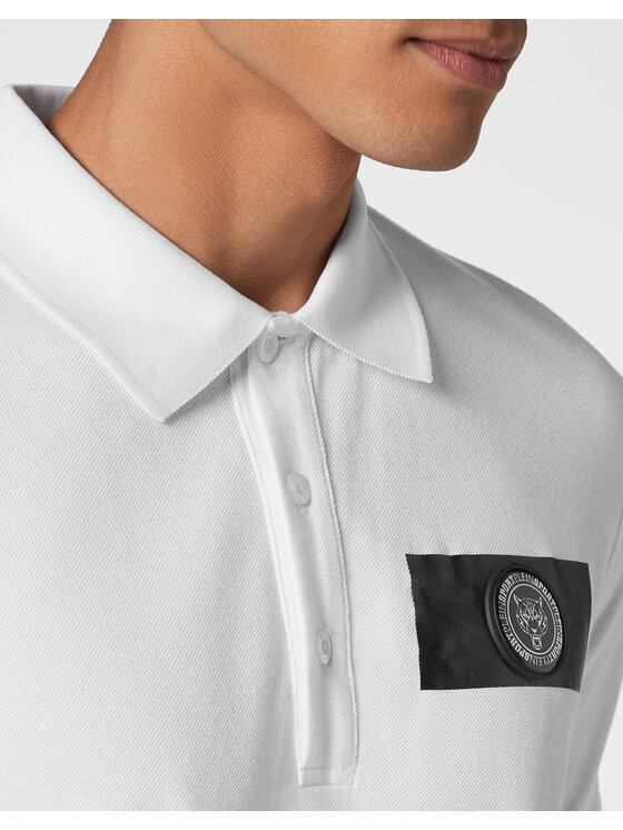Plein Sport Plein Sport Polo 7833 Biały Slim Fit