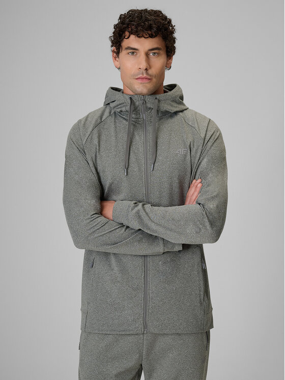 4F 4F Bluza BASIC+ Szary Regular Fit