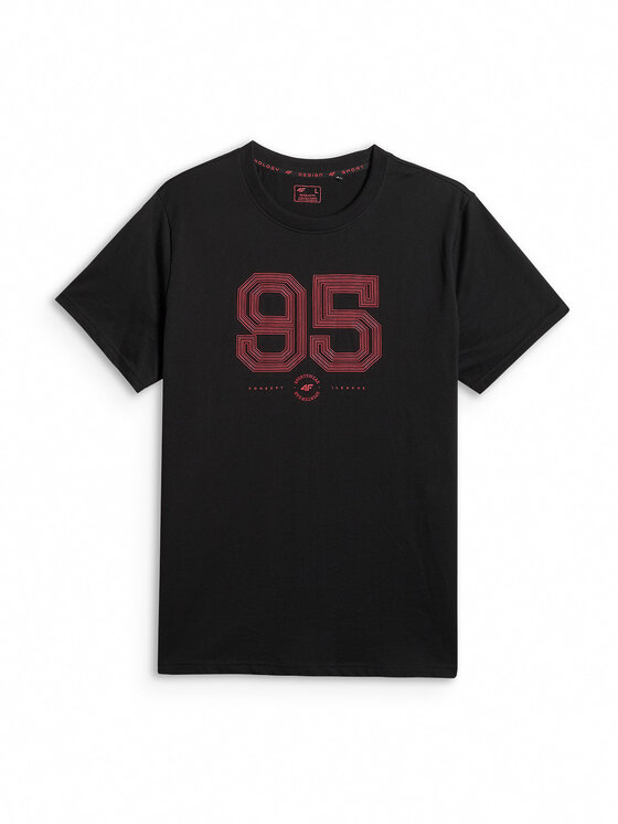 4F 4F T-Shirt SPORTS CLUB Czarny Regular Fit