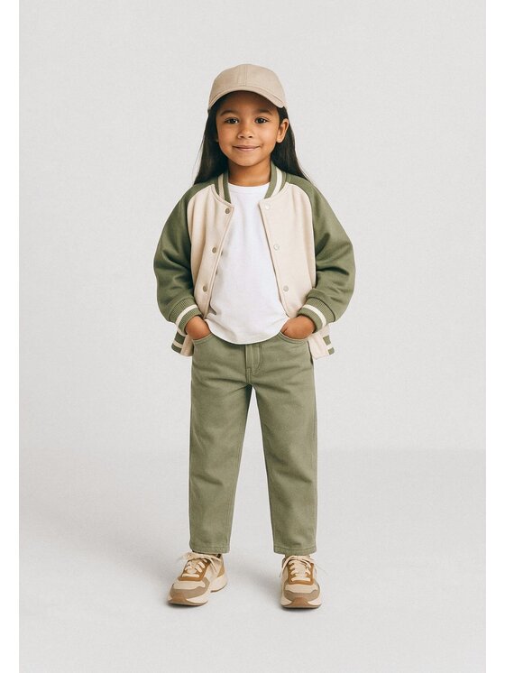 MINOTI MINOTI Spodnie materiałowe 22pant49 Khaki Regular Fit