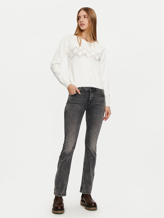 Liu Jo Sport Liu Jo Sport Пуловер TF4286 MS63L Бял Regular Fit