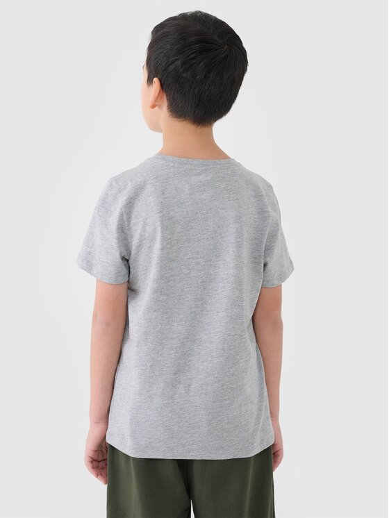 4F 4F T-Shirt 4FJWSS25TTSHM2179-27M Szary Regular Fit