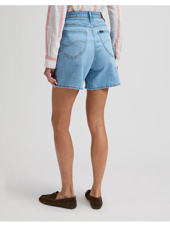 Lee Lee Szorty jeansowe STELLA SHORT Niebieski Regular Fit